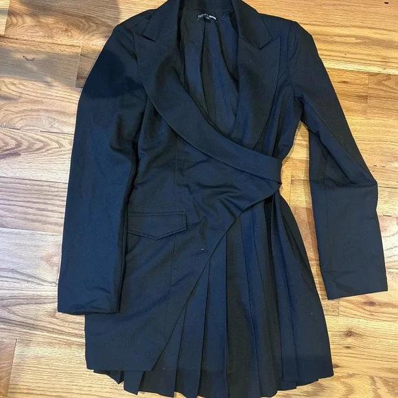 Fashion Nova Classic Black Blazer Jacket Dress 👗 - Picture 2 of 9